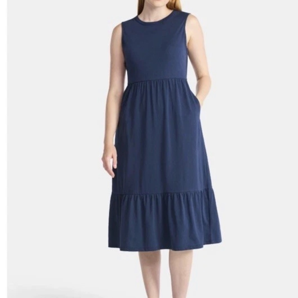 Time and Tru Women’s Dark Navy Tiered Dress Size XXL NWT